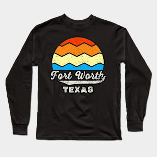 Fort Worth Texas Vintage Sunset Long Sleeve T-Shirt